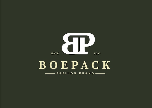 Шаблон дизайна логотипа буквица BP, векторные иллюстрации