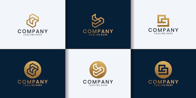 초기 B 기술 로고 디자인 영감
