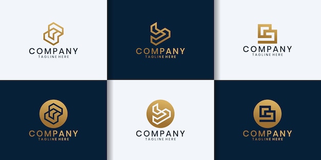 Initial B technology logo design inspiration