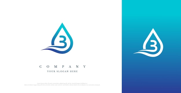 Design iniziale del logo dell'acqua b