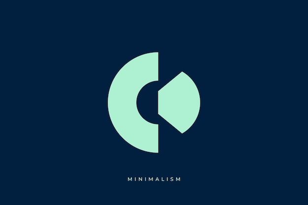 초기 기반 깨끗하고 최소한의 로고 C 문자 크리에이티브 글꼴 모노그램 아이콘 기호