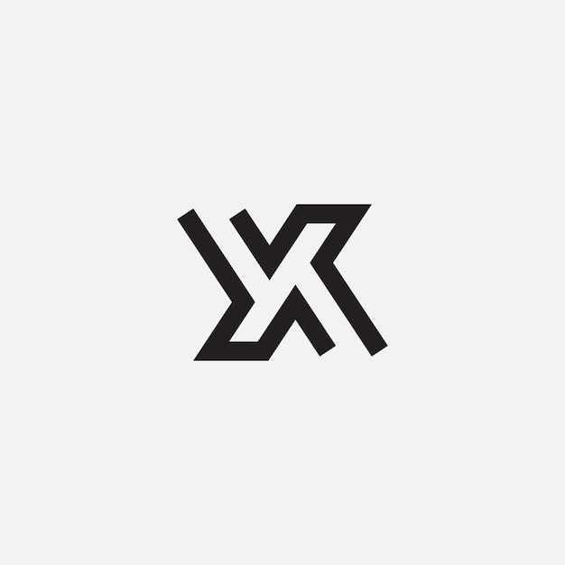 initial based clean and minimal letter. xk kx x k logo creative fonts monogram icon symbol.