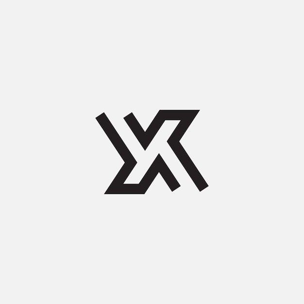 Initial based clean and minimal letter. xk kx x k logo creative fonts monogram icon symbol.