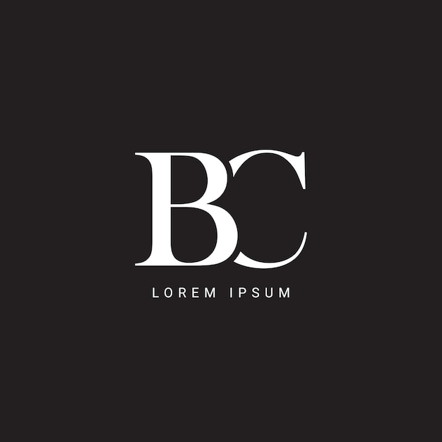 BCロゴの初期デザインベクトル
