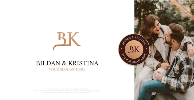 Начальный вектор дизайна логотипа BK