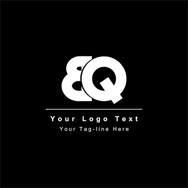 Initial bq qb logo design template icon