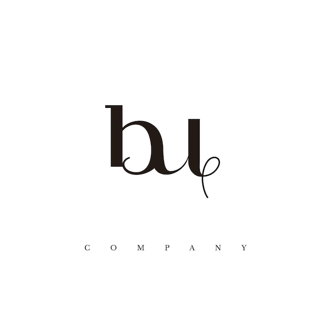 Initial BU Logo Design Vector