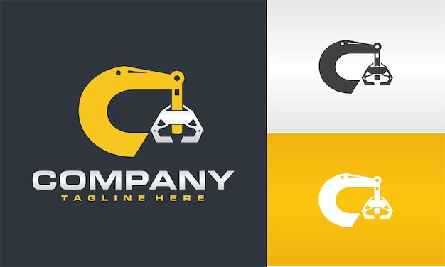 initial C crane drill logo