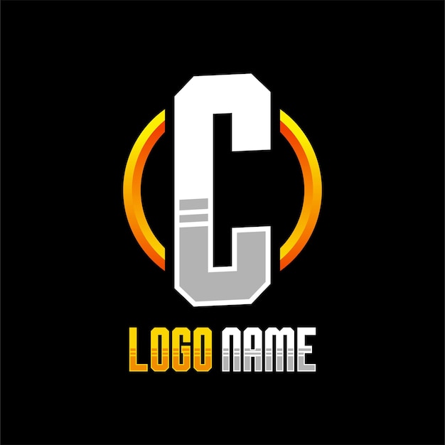 Initial C Gaming Logo Design Template Inspiration Vector Illustration