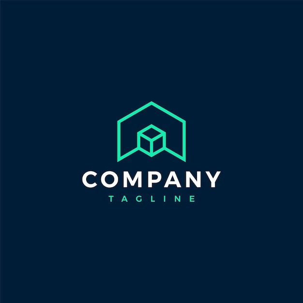 Начальный шаблон логотипа c lettermark для компании
