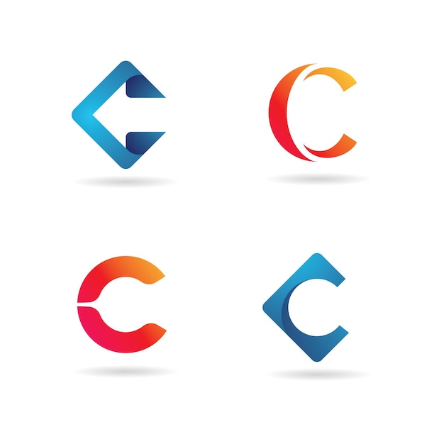 Initial C logo vector template Abstract Letter C logotype trademarks company logo Vector Illustration