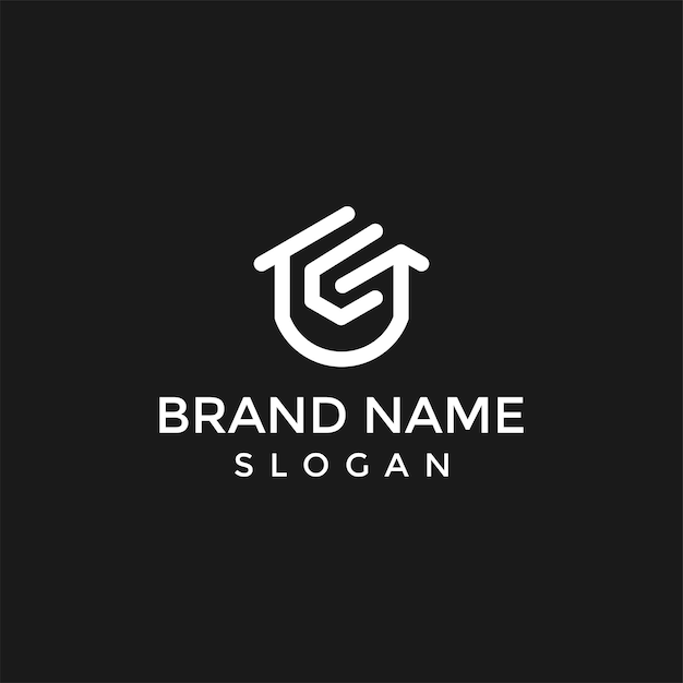 Начальная буква CG House Logo Design Vector Business Brand Logo Element