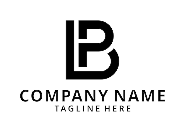 Lettera creativa iniziale bp pb logo design, monogramma pb bp