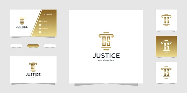 初期のcs法律事務所のロゴのテンプレートと名刺