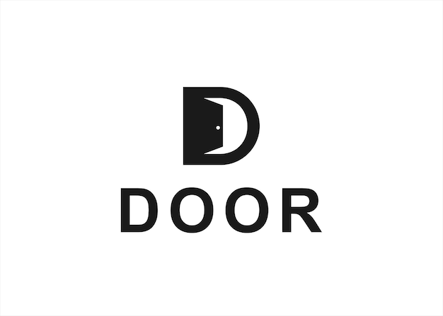 initial d door logo design vector illustration