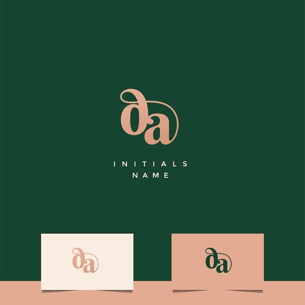 Initial DA Monogram Logo Design