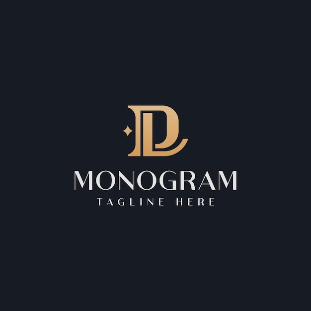 Initial DL LD D L Monogram Logo Template Initial Based Letter Icon Logo