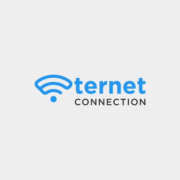 Первоначальный e Интернет логотип дизайн вектор значок символа сети Wi-Fi изолированы