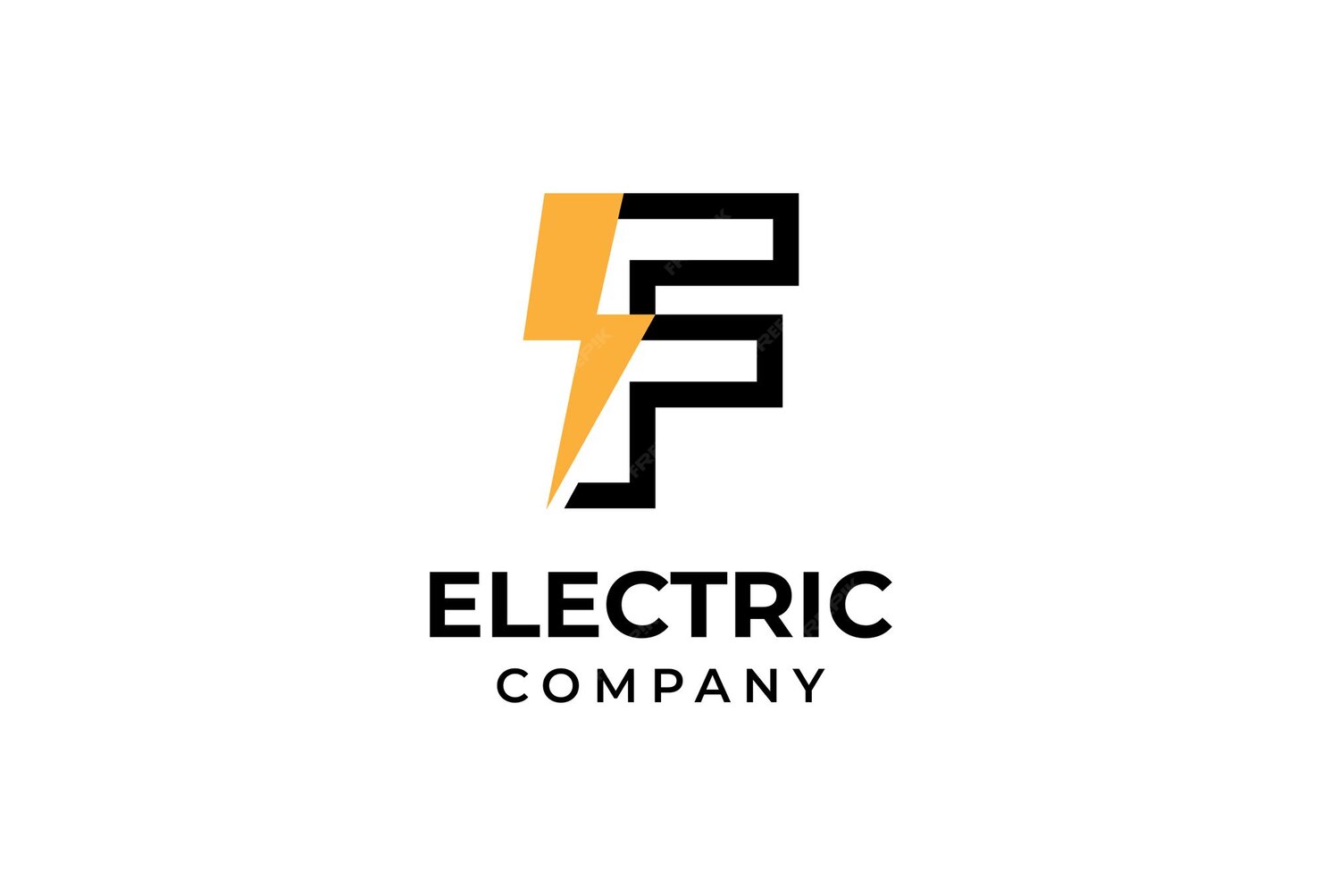 Premium Vector Initial f electric logo letter f with thunder bolt