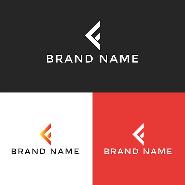 Initial f letter logo template for business