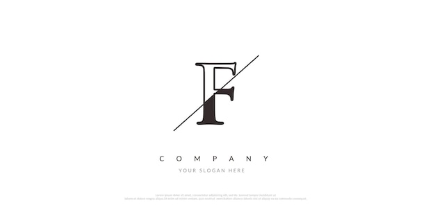 Vector initial f logo design vector