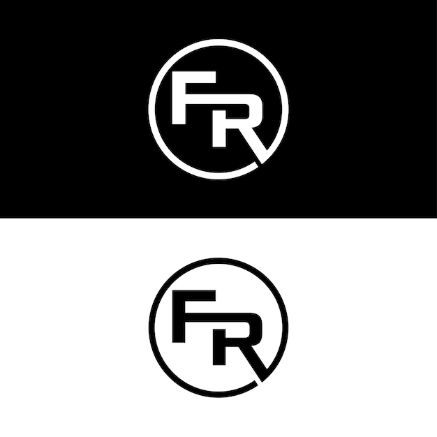 Вектор Первоначальный векторный дизайн логотипа логотипа fr rf fr в элегантной и модной спортивной монограмме