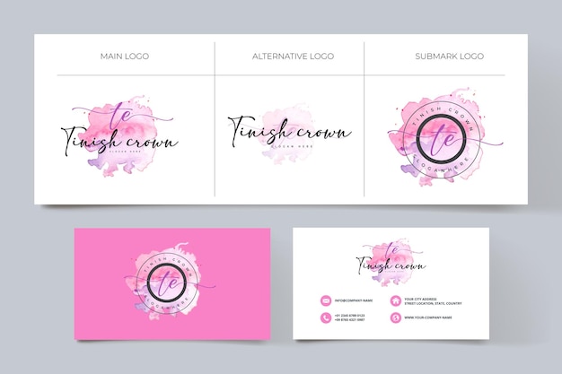 Initial feminine logo collections template.