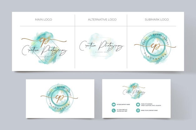 Vector initial feminine logo collections template.