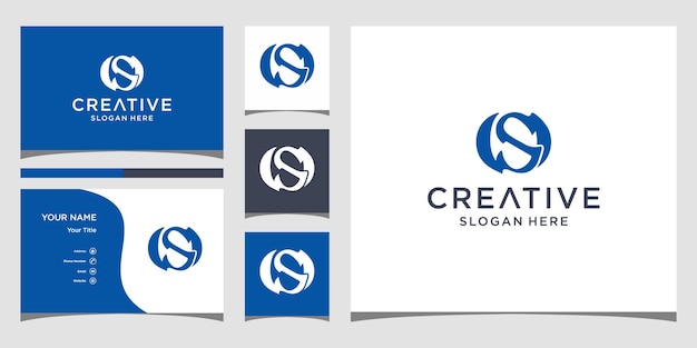 Initial flat logo design