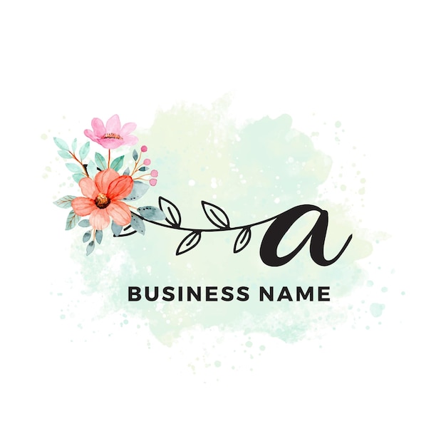 A Initial floral modern logo