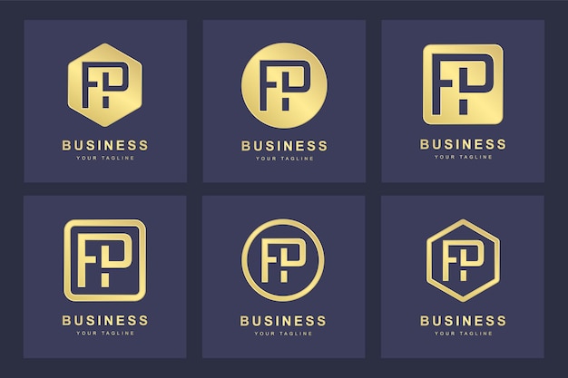 Initial FP letter logo design.