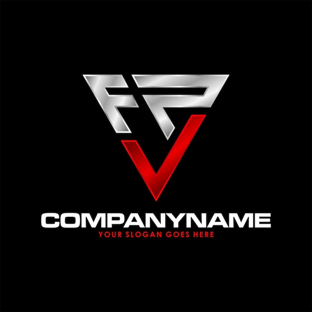 Logo iniziale del monogramma fpv o fp