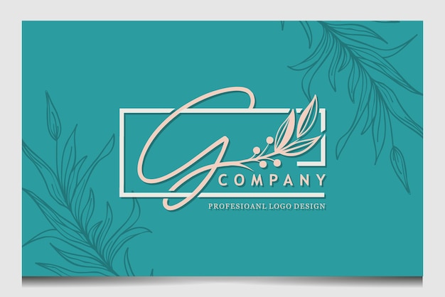 Initial G letter luxury beauty flourishes ornament monogram logo