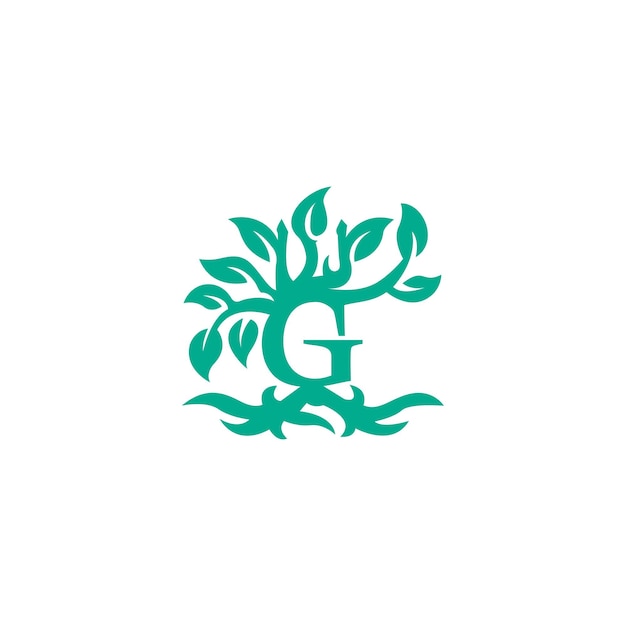 Initial g logo and tree