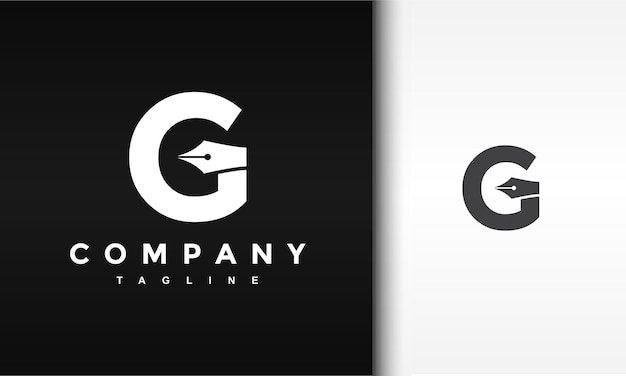 initial G pen ink logo