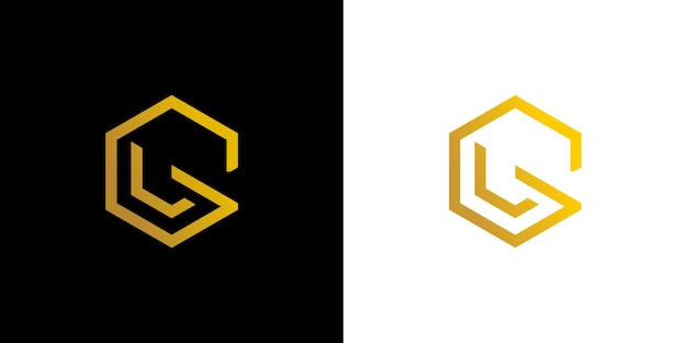 initial GL Letter Logo Design polygon Monogram Icon Vector Template