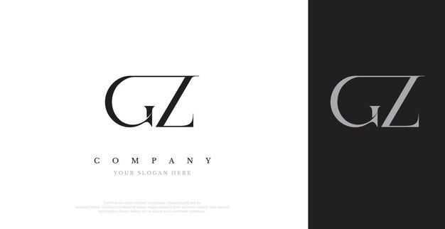 Initial GZ Logo Design Vector