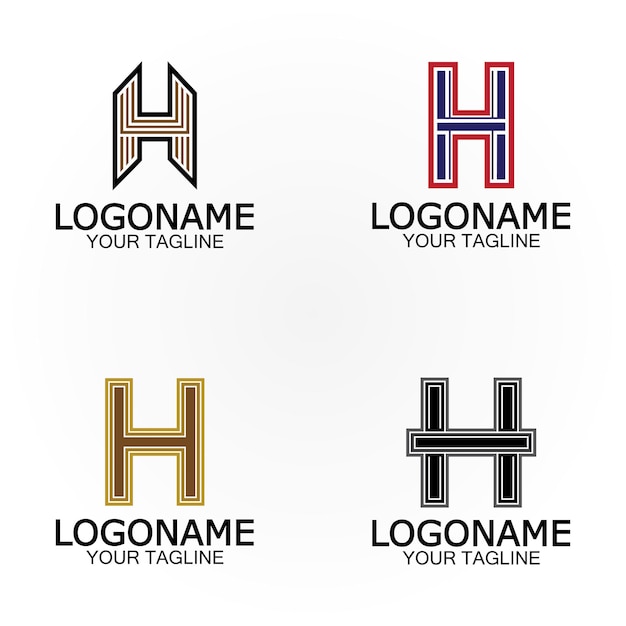 Initial H Letter Logo Design Vector Template