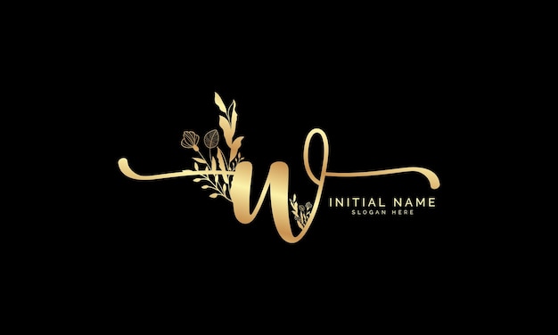 Vector initial handwriting signature logo design