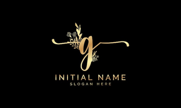 Vector initial handwriting signature logo design