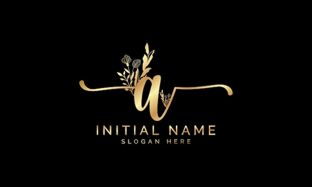 Vector initial handwriting signature logo design