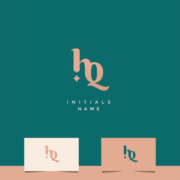 Initial HQ Monogram Logo Design