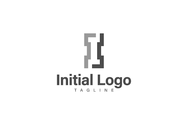 I iniziale logo design vector