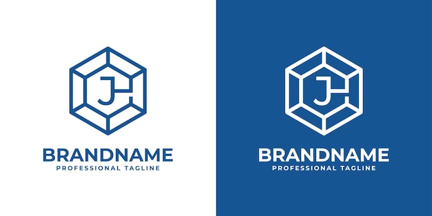 Iniziale j hexagon diamond logo adatto a qualsiasi attività commerciale con j iniziale