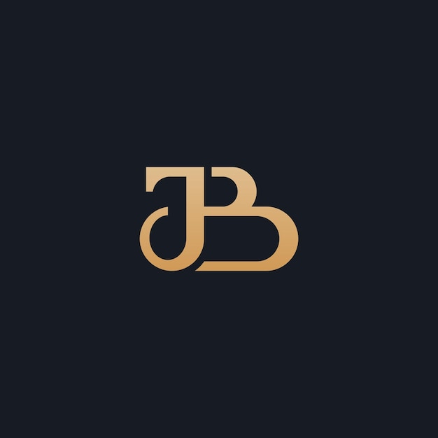 Initial JB BJ JB Шаблон логотипа монограммы Начальный логотип на основе буквы Icon Logo