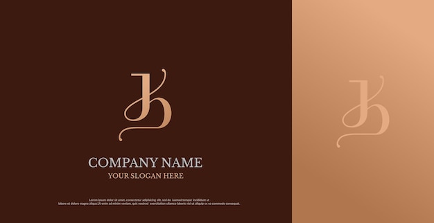 Vector initial jb logo design vector