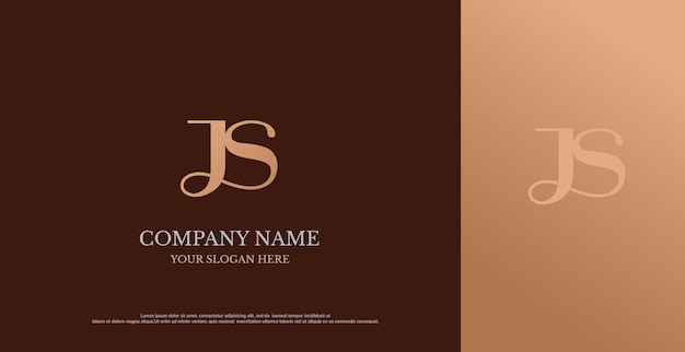 Initial JS Logo Design Vector