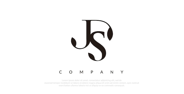 初期 JS ロゴ デザインのベクトル