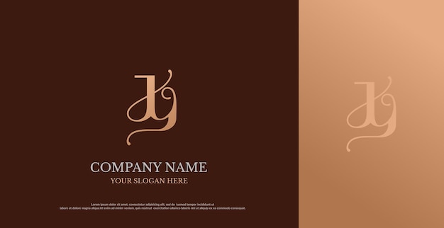 Начальный вектор дизайна логотипа jy