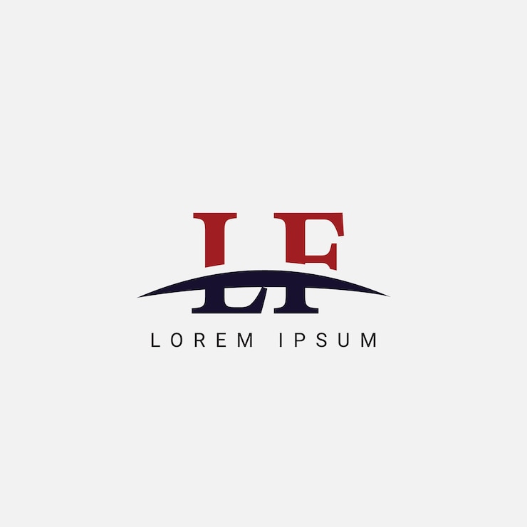 Vector initial l f lf letter logo design vector template graphic symbol for corporate business identity